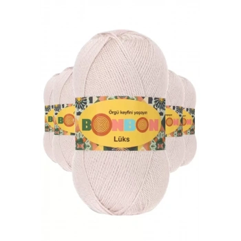 5 Adet Lüks Patik İpi Yünü Pudra 98405 - bonbon mudanis