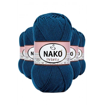 5 Adet Pırlanta Amigurumi El Örgü İpi Yünü Petrol Mavi 10328