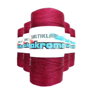 5 Adet Polyester Makrome İpi 1560 Bordo 100 gr