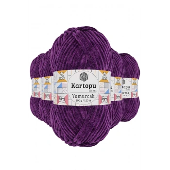 5 Adet Yumurcak Kadife El Örgü İpi Açık Mor K719