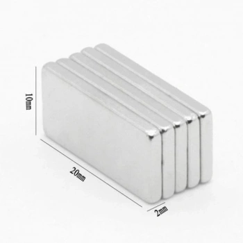 50 Adet 20x10x2 Mm Neodyum Mıknatıs Köşeli Magnet N35 Nikel Kaplama Güçlü Kaliteli Dayanıklı