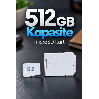 512 GB Bellek Kartı MicroSD ve SD Adaptör