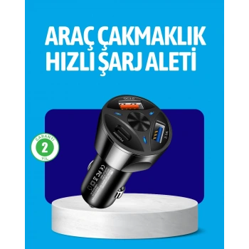 55w Güçlü Araç Şarj Cihazı Power Delivery Destekli
