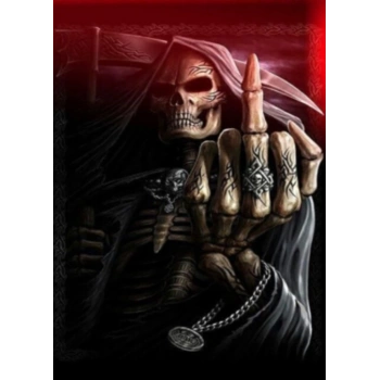5D Elmas Boyama 3 Farklı Resim Değişenli Halloween İskelet Tablosu 30x40 cm (4887)