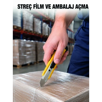 5’li Metal Falçata Seti Profesyonel Maket Bıçağı Kesici Falçata Sarı Ergonomik Saplı