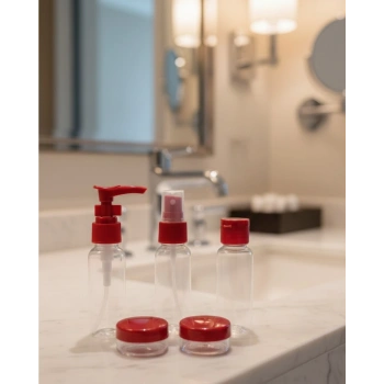 5’li Seyahat Boy Kozmetik Şişe Seti 30 Ml Çantalı Organizer