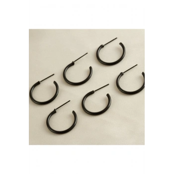 6 Adet Boru Halka Küpe 2 cm