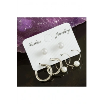 6 Adet Deniz Kabuğu İnci Halka Küpe 1,5 cm