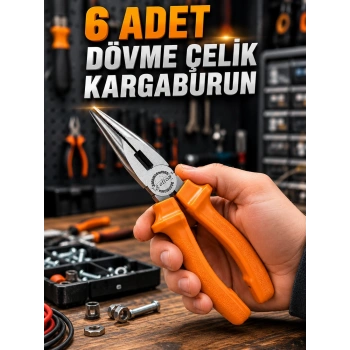 6 Adet Dövme Çelik Kargaburun Seti