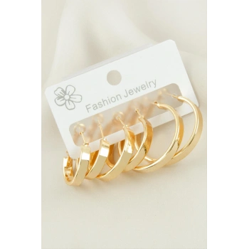 6 Adet Ezme Halka Küpe 2-2,5-3 cm