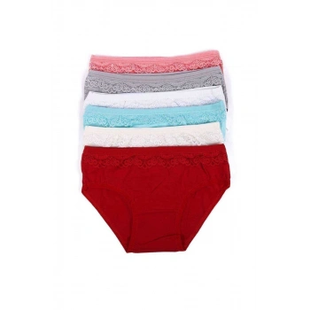 6 adet Kız Çocuk Dantelli Kız Bikini 408