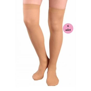 6 Adet Mus Kaçmaz Lastikli Çorap 70 denye 38 Bronz