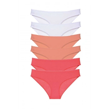 6 adet Süper Eko Set Likralı Kadın Slip Külot 551