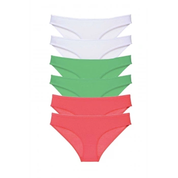 6 adet Süper Eko Set Likralı Kadın Slip Külot 552