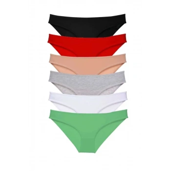 6 Adet Süper Eko Set Likralı Kadın Slip Külot Renk 2