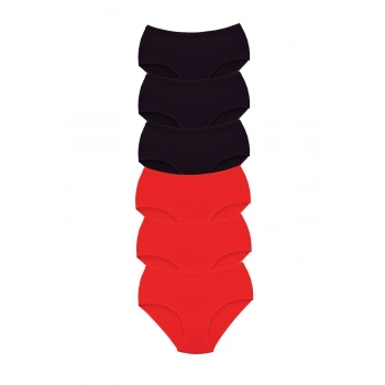 6 Adet Tutku Kadın Yüksek Bel Bato Kalın Lastik Külot S1