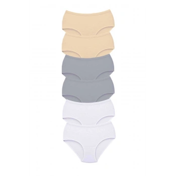 6 Adet Tutku Kadın Yüksek Bel Bato Kalın Lastik Külot S20