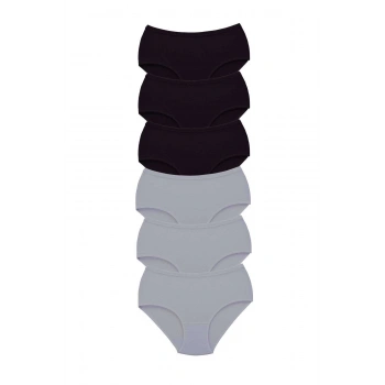 6 Adet Tutku Kadın Yüksek Bel Bato Kalın Lastik Külot S3