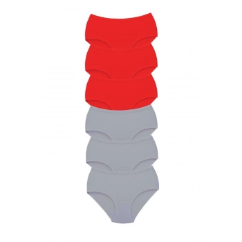 6 Adet Tutku Kadın Yüksek Bel Bato Kalın Lastik Külot S6