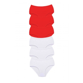 6 Adet Tutku Kadın Yüksek Bel Bato Kalın Lastik Külot S7