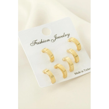 6 Adet Yarım Halka Küpe 1 cm