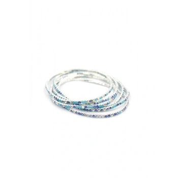 6lı Lastikli Bileklik - Mavi