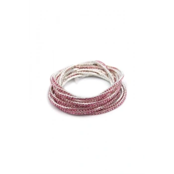 6lı Lastikli Bileklik - Pembe