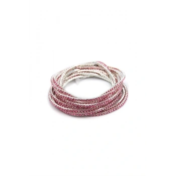 6lı Lastikli Bileklik - Pembe