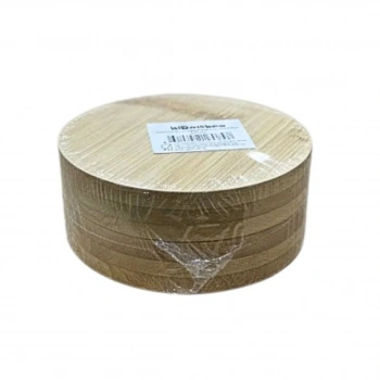 6li Yuvarlak Bambu Çay Tabağı