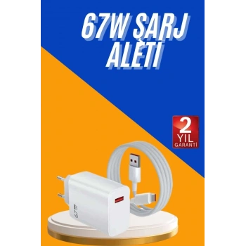 67w Hızlı Şarj Yüksek Voltaj Korumalı Type C Şarj Adaptörü