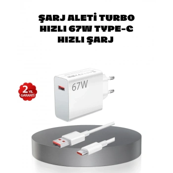 67w Turbo Type-c Hızlı Şarj Adaptörü – Akıllı Koruma Çipli, Hızlı Şarj Destekli