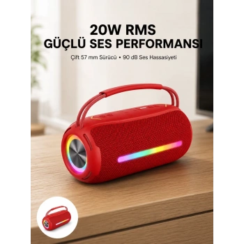 Usb/sd/aux Girişli Hoparlör – 10 W × 2 Çift Sürücü