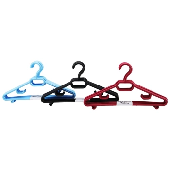 6PCS  RENKLİ ESNEK PLASTİK ELBİSE ASKISI (4887)