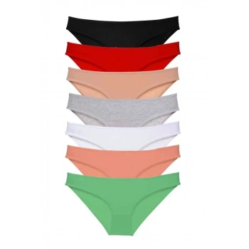 7 Adet Süper Eko Set Likralı Kadın Slip Külot Set 1