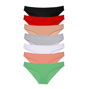 7 adet Süper Eko Set Likralı Kadın Slip Külot Set 1