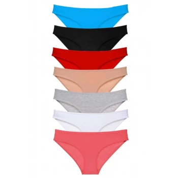 7 Adet Süper Eko Set Likralı Kadın Slip Külot Set 3