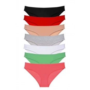 7 Adet Süper Eko Set Likralı Kadın Slip Külot Set 3
