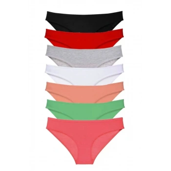 7 Adet Süper Eko Set Likralı Kadın Slip Külot Set 6