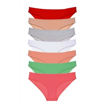 7 Adet Süper Eko Set Likralı Kadın Slip Külot Set 8