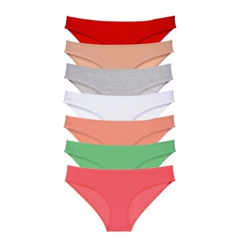 7 adet Süper Eko Set Likralı Kadın Slip Külot Set 8