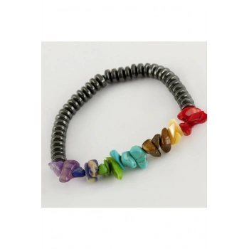 7li Doğaltaş Çakra Bileklik