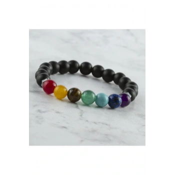 7li Doğaltaş Çakra Bileklik