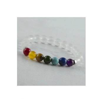7li Doğaltaş Çakra Bileklik