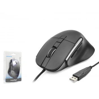 7D Ergonomi̇k Kablolu Ofi̇s Mouse 3600 Dpi - Siyah ND1209B