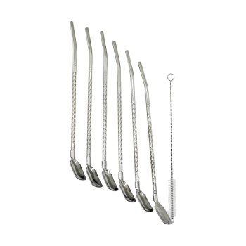 7PCS - 6PİPET + 1TEMİZLEME FIRÇA  ÇELK KAŞIKLI PİPET (4887)