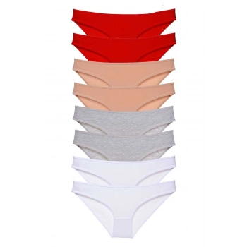 8 adet Süper Eko Set Likralı Kadın Slip Külot 532