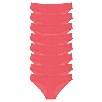 8 adet Süper Eko Set Likralı Kadın Slip Külot Fuşya