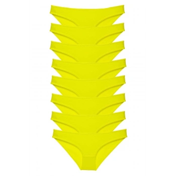 8 adet Süper Eko Set Likralı Kadın Slip Külot Sarı