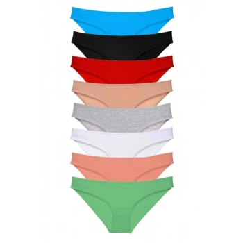 8 Adet Süper Eko Set Likralı Kadın Slip Külot Set 1