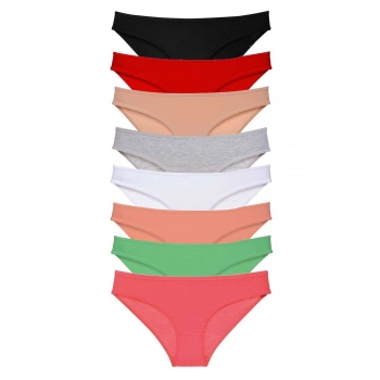 8 adet Süper Eko Set Likralı Kadın Slip Külot Set 1